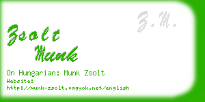 zsolt munk business card